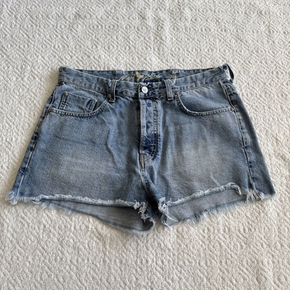 M.I.H Halsey Cut Off Halo Jean Shorts Blue Size 30